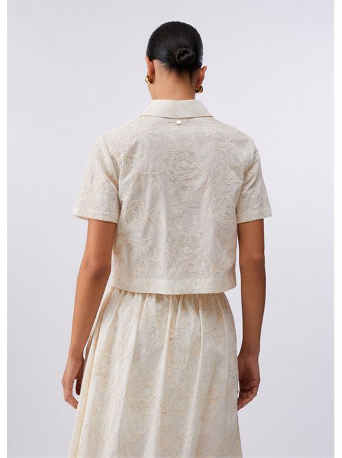 Camicia con ricami e paillettes LIU JO | WA6508T472A/P9417